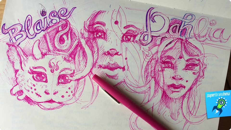 blaise dahlia pens sketchbooks superbrandnew