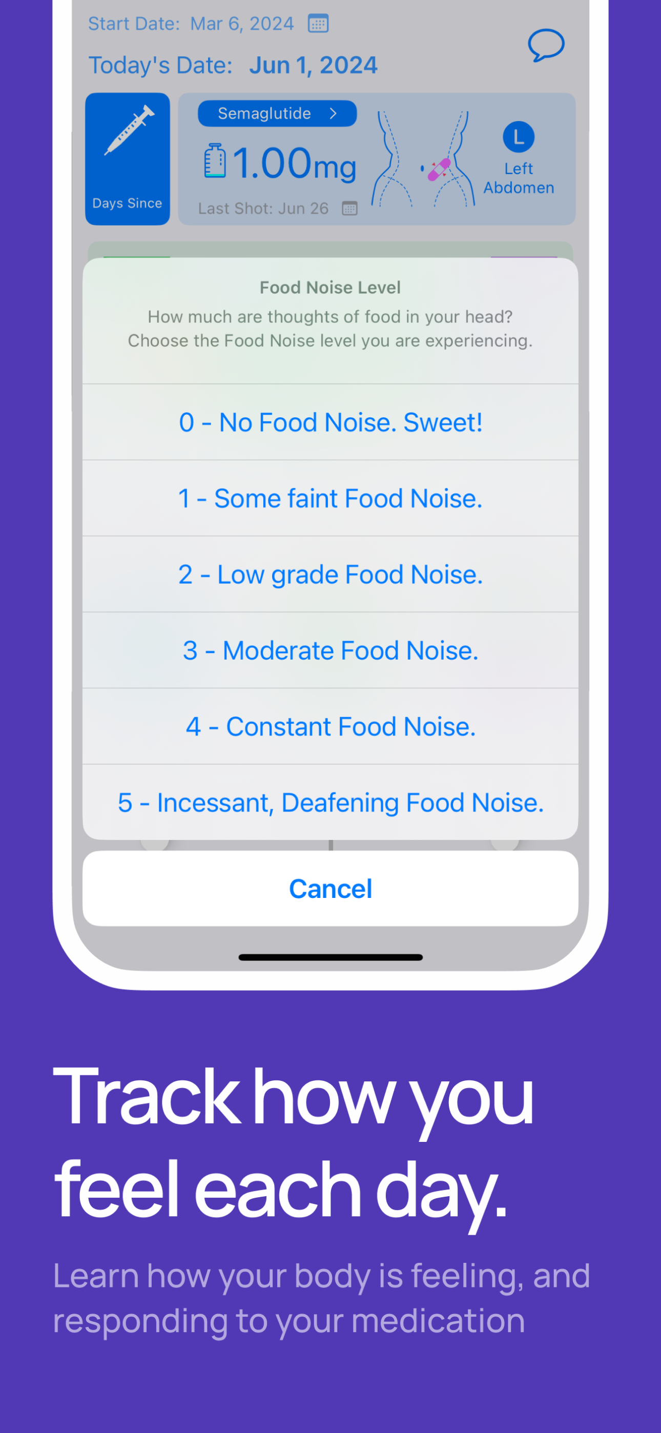 Track how you feel each day
